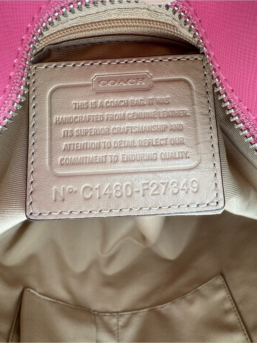 Coach Peyton Saffiano Leather Zip Top Tote - Picture 5 of 12